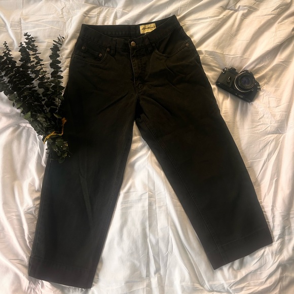 Eddie Bauer charcoal gray Relaxed Fit Capri Cropped Jeans Women’s Size 4 - Picture 4 of 12